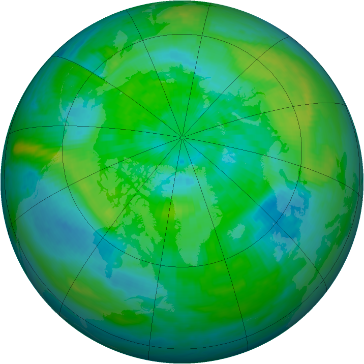 Arctic ozone map for 21 September 1987